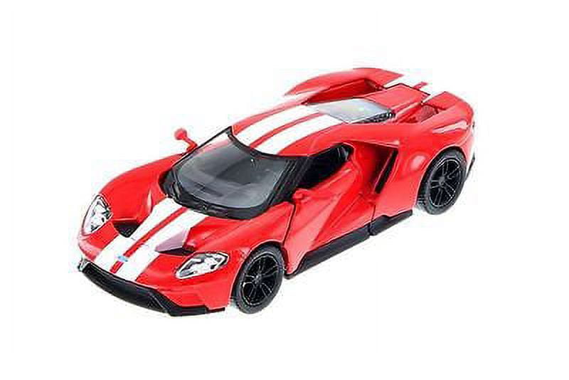 SET OF 4 : New 5" Kinsmart 2017 Ford GT w Stripes 1:38 Diecast Model Toy Car