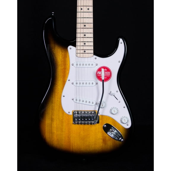 Squier Sonic Stratocaster - Maple Fingerboard - White Pickguard - 2-Color Sunburst - 545