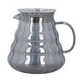 thumbnail image 2 of Grey Striped Glass Coffee Carafe, Manual Drip Pot Filter, Elegant Coffee Server with Beautiful Design for Home and Office Use, Heat Resistant and Sturdy, 2 of 7