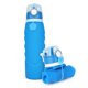 thumbnail image 1 of Botella de agua plegable de 1 litro, portátil, grande, taza de viaje, reutilizable, botella deportiva (1L azul), 1 of 5