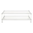 thumbnail image 2 of Benjara BM239940 Glass Top Coffee Table with Acrylic Legs & Metal Accents, Clear & Gold, 2 of 5