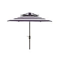 thumbnail image 3 of SAFAVIEH Outdoor Collection Iris Fashion Line 9-Foot Umbrella Navy/White, 3 of 7