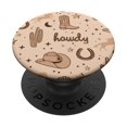 thumbnail image 1 of Sombrero de vaquero PopSockets adhesivo PopGrip con estampado estético, 1 of 6