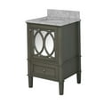 thumbnail image 4 of Olivia 24" Bathroom Vanity with Weathered Gray Cabinet and Carrara Marble Top, 4 of 5