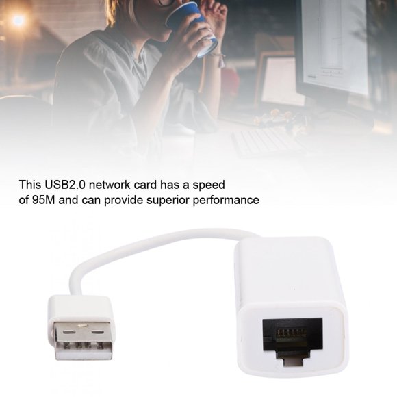 USB2.0 Ethernet Adapter, USB To Ethernet Adapter Plug and Play for Computer