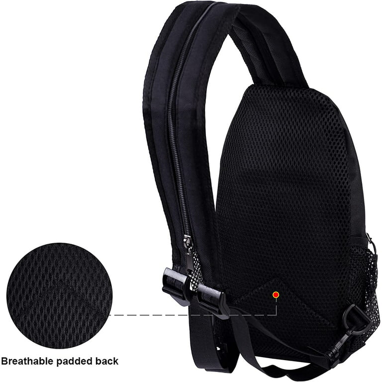  Long Keeper Mini Sling Bag - Men Women Small Waterproof Crossbody  Bag Casual Phone Chest Bag for Travelling Hiking (Black #2)