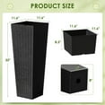 thumbnail image 3 of Homall 2-Pack 32" Tall Outdoor Plastic Planters with Inside Pots, Rattan - Patterned for Patio Decor, 3 of 7