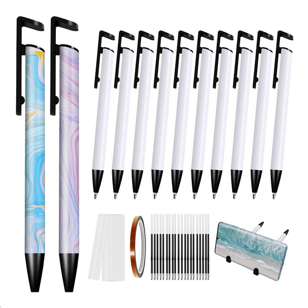 Pack of 10 Sublimation Pen Blanks, Thermal Transfer Pen Bulk with Heat