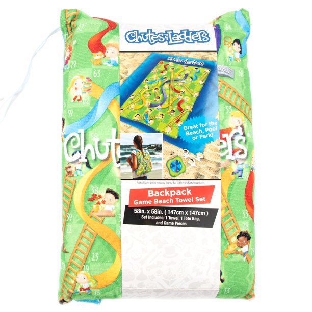 Hasbro Chutes And Ladders Game Beach Towel Set