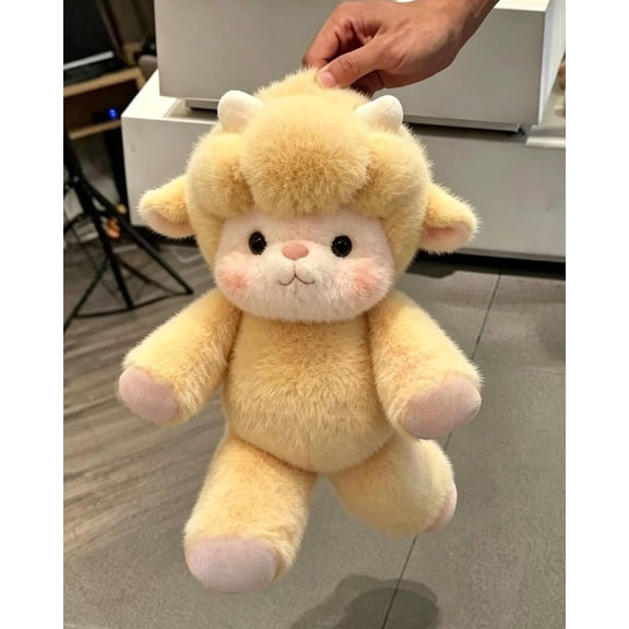 Guvpev 17.7" Soft Plush Running Sheep, Interactive Stuffed Animal with Shaking Moving Legs, Cuddly Stress Relief Farm Animal Doll, Unique Creative Desk Companion & Birthday Gift for Kids & Adults
