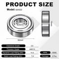 thumbnail image 2 of Uxcell 2Pcs 6205ZZ Deep Groove Ball Bearings, 25x52x15 mm High Speed Double Metal Shielded Bearing Pre-Lubricated, 2 of 6