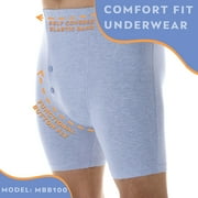 Wearever Mens Incontinence Underwear Washable Bladder Control Boxer Briefs with Tapered Leg, Single Pair