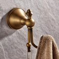 thumbnail image 3 of Vintage Brass Towel Hook Hanger Double Robe Hooks Wall Mounted for Bathroom Bronze Antique Brass Wall Towel Robe Hook Clothes Hanger/for Kitchen Room high Load-Bearing, 3 of 4