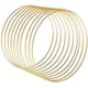 thumbnail image 1 of 10 Piezas Anillos de Macramé de Anillo de Metal Dorado de 20 cm, Corona de Anillos de Aros Florales para Atrapasueños, Corona de Aro Floral Decoración de Bodas y Manualidades de Bricolaje, 1 of 6