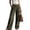 Army Green, variant on Ninixx Womens Solid Color Button Zip Fly Pants Elastic Waist Straight Leg Pants with Patch Pockets