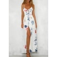 thumbnail image 1 of Vestido de verano para mujer, vestido largo de verano con escote en V, vestido informal, 1 of 8