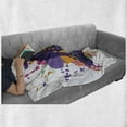 thumbnail image 6 of Modern Soft Flannel Fleece Throw Blanket, Yoga Posing Girl with Happy Words Calm Your Mind Themed Image, Cozy Plush for Indoor and Outdoor Use, 70" x 90", Multicolor, by Ambesonne, 6 of 6