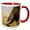 Red/White, variant on 3drose, Africa, Zambia. Close-up of Elephant Eating., 11oz Two-tone Black Mug