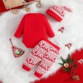 thumbnail image 4 of HIPYLO Newborn First Christmas Outfit Boy Boys 4t Outfits Girls Sweat Suits Size 10-12 6/9 Months Baby Girl Clothes 11 Year Old Girl Gifts Gift, Red 0-3 Months, 4 of 7