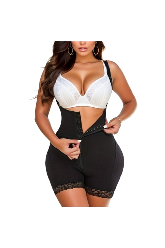 Fajas Colombianas Shapewear Post Surgery Compression Garment Tummy Control Body Shaper with Open Crotch
