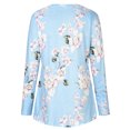 thumbnail image 5 of asdoklhq Blouses for Women Clearance $5,Women Summer Plus Size Casual V-Neck Loose Printed Long Sleeve Tops Women Blouse, 5 of 8