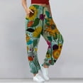 thumbnail image 1 of Pantalon Grand de Sport d'Été pour Femmes Mode Imprimé Décontracté Ample Long, 1 of 5