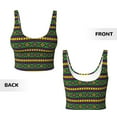 thumbnail image 3 of Sikiie Carnival Mardi Gras Print Strappy Sports Bra for Women Padded Push Up Sports Bra Athletic Running Sports Bra Workout Bra Yoga Bra, 3 of 5