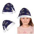 thumbnail image 1 of Gorro de Papá Noel de peluche para niños y adolescentes de 4 a 12 años de Ravens, gorro navideño para niños y niñas, regalo para fiestas navideñas, protección contra el frío y calidez, 1 of 7