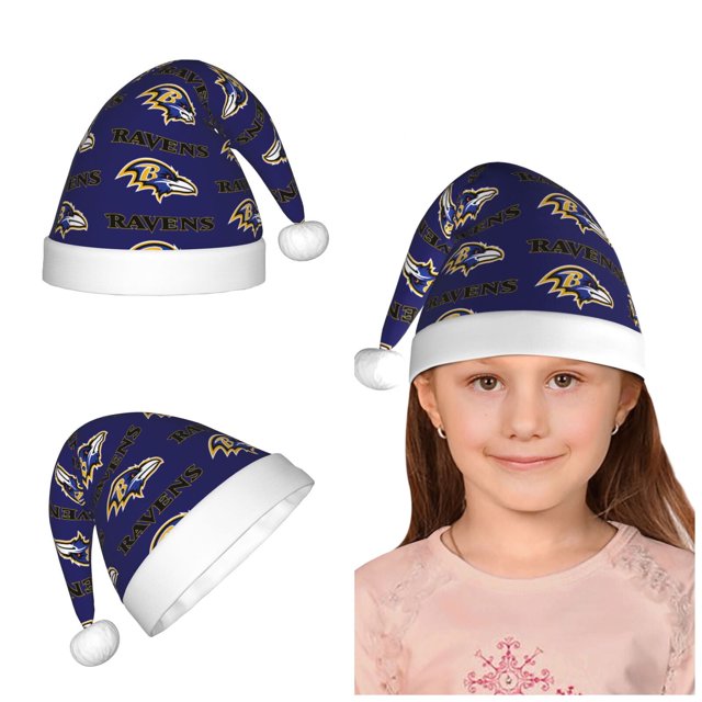 Gorro de Papá Noel de peluche para niños y adolescentes de 4 a 12 años de Ravens, gorro navideño para niños y niñas, regalo para fiestas navideñas, protección contra el frío y calidez