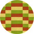 thumbnail image 1 of Ahgly Tapis Rond Lavable en Machine Intérieur Transitionnel Acajou Brun, 3 Pieds Rond, 1 of 7