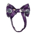 thumbnail image 2 of ROMARIO MANZINI White Floral on Purple PRINTED DESIGN Pre-Tied Bow Tie, 2 of 2