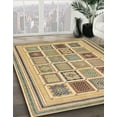 thumbnail image 3 of Ahgly Company Machine Washable Indoor Round Abstract Brown Area Rugs, 7' Round, 3 of 7