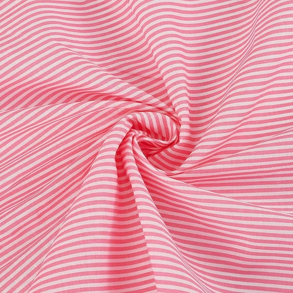1 pc 1.09 Yards Stripes Cotton Fabric 63 inch Wide Pearl Pink White Sewing Stripe Pattern Fabric Cotton Fabric with Strip Mini Clothes Craft Fabric Netherlands Striped Fabric by The Yard