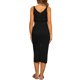 thumbnail image 3 of INSPIRAR CHIC Conjunto de 2 Piezas Hueco para Mujeres Top Corto de Cuello en V Falda con Abertura Talla XS Negro, 3 of 6