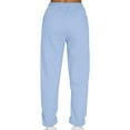 thumbnail image 5 of Patlollav Joggers for Womens Fleece Pants Casual Loose Sports Sweatpants Ankle Banded Trousers, 5 of 6