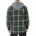 thumbnail image 2 of Men’s Sherpa-Lined Hooded Flannel Shirt Jacket Color: Brown Tan Size: XXL, 2 of 4