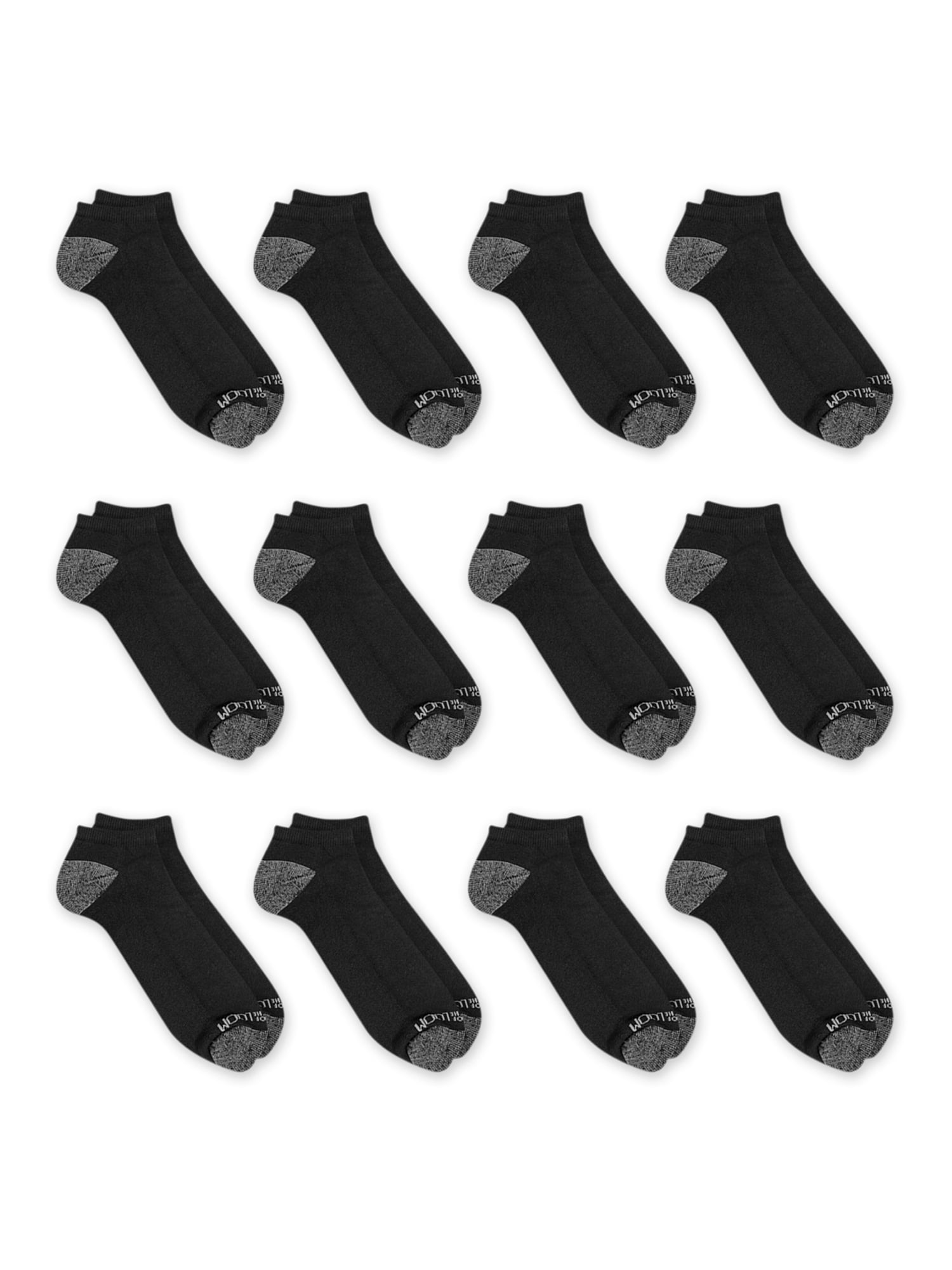 Fruit of the Loom No Show Socks, 12 Pack
