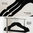thumbnail image 5 of Utopia Home Velvet Hangers 20 Pack – Luxury Non-Slip Slim Pant & Coat Hangers, Strong Space-Saving Clothes Hangers with Pants Bar and 360° Swivel Hook – Black, 5 of 8