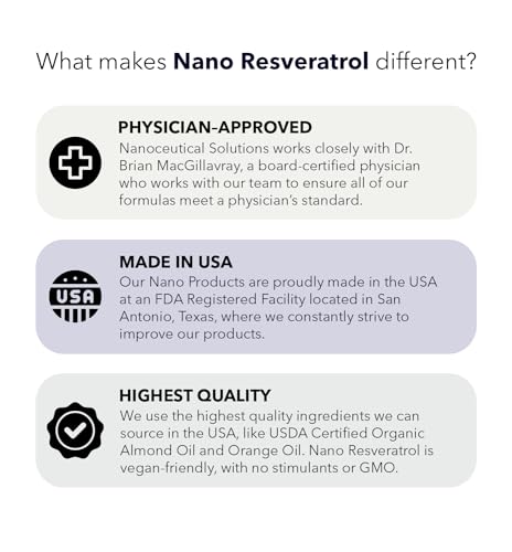 Nano Resveratrol | Concentrated Liquid Supplement for Brain & Heart Health, 8x More Absorption, 30ML