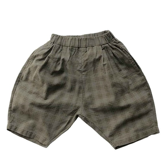 MEZZALL Child Toddler Boys Girls Casual Pants Summer Holiday Plaid Shorts Comfort Baby Wear