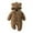 Brown, variant on cfhntfmh Baby Fleece Jumpsuits Infant Girls Boys Snowsuit Newborn Comfy Long Sleeve Zipped Hooded Romper Winter Warm Coat