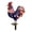 Plug-in B, variant on 16.14 Inch Freestanding Metal Rooster Statue Grey Feathered Farmhouse Yard Art Weather Resistant Outdoor Garden Decor for Lawn Patio Porch