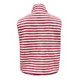 thumbnail image 4 of Norvella Womens Sherpa Vest Striped Pattern Stand Collar Sleeveless Full Zip Chest Pocket Relaxed Fit Warm Waistcoat Casual Winter Jacket, 4 of 4