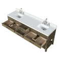 thumbnail image 4 of Norwalk 84 in W x 22 in D Grey Oak Double Bath Vanity, White Quartz Top, and Faucet Set, 4 of 9