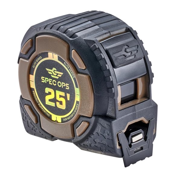 UTAH-Tools 25-Foot Elite Series Magnetic Tape Measure, 1 1/4" Double-Sided Blade, 12 Feet of Stand Out, Military-Grade Composite Case, 3% Donated to Veterans
