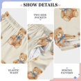 thumbnail image 4 of Tie Bear Pajama Pants Soft and Lightweight Elastic Waistband Pajama Pants, 4 of 8