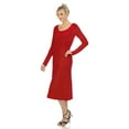 thumbnail image 2 of White Mark Women's Long Sleeve Sweater Midi Dress, 2 of 4