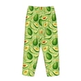 thumbnail image 3 of Lsque Green Avocado Print Women's Pajama Pants, Lounge Pant - Comfortable Home Wear,Elastic Waistband, Stylish Design-XX-Large, 3 of 9