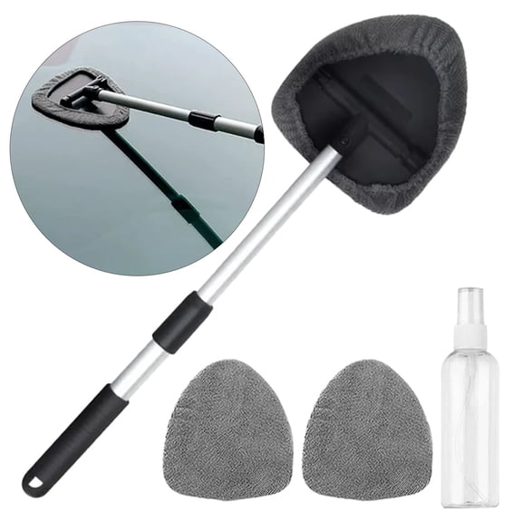 Car Window Cleaner Tool,2025 New Windshield Window Cleaner Tool, Magnetic Windshield Cleaner Tool With Microfiber Pads And Spray Bottles,Window Cleaning Kit