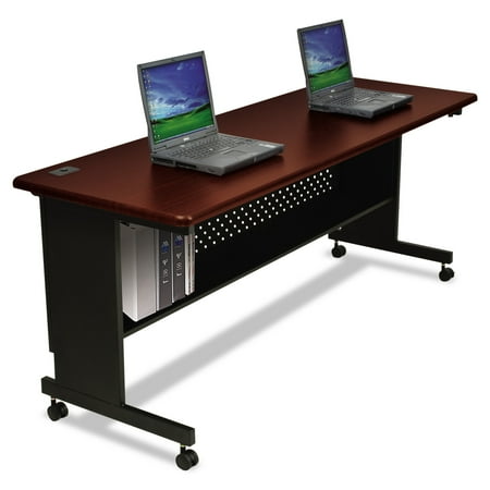 - BALT Agility Series Rectangular Table, 60w x 24d x 29-1/2h, Mahogany/Black
